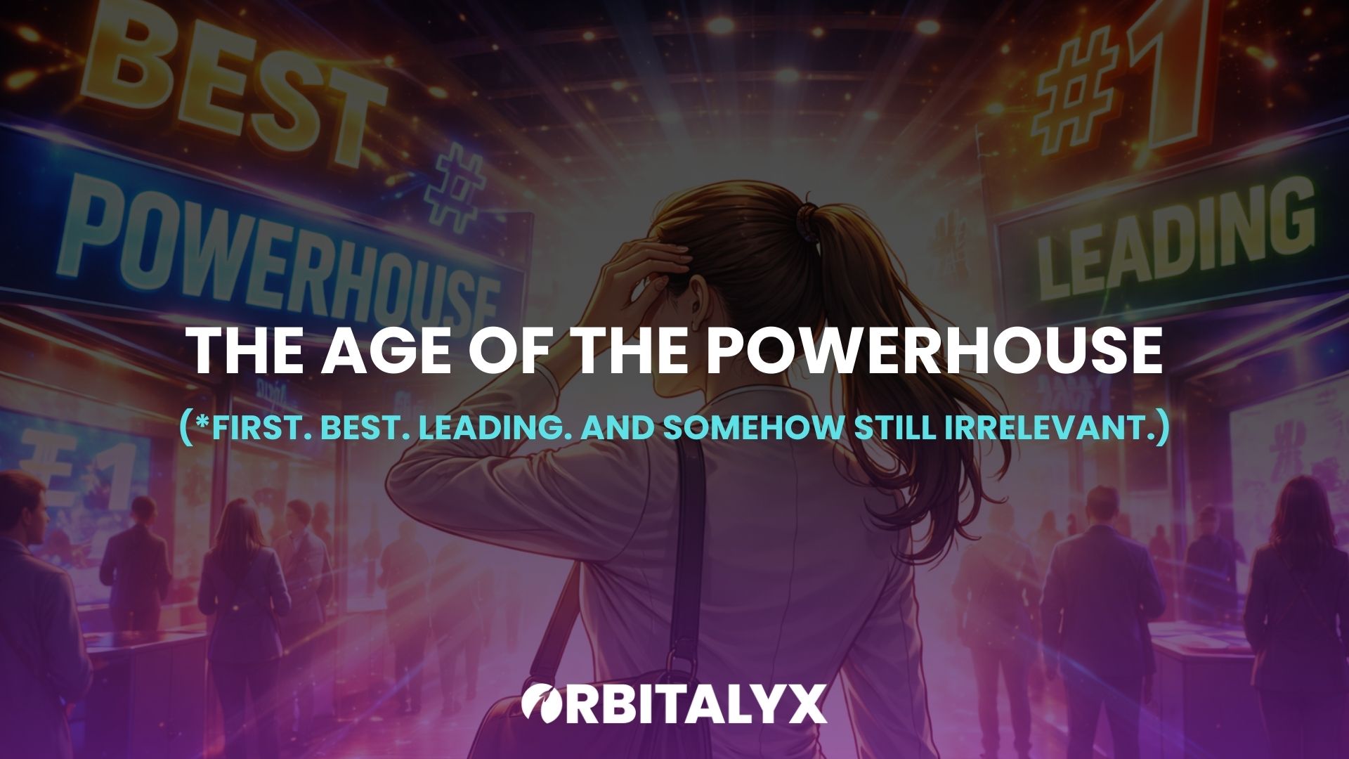 age of powerhouse, blinded by the lights: First. Best. Leading. And somehow still irrelevant.